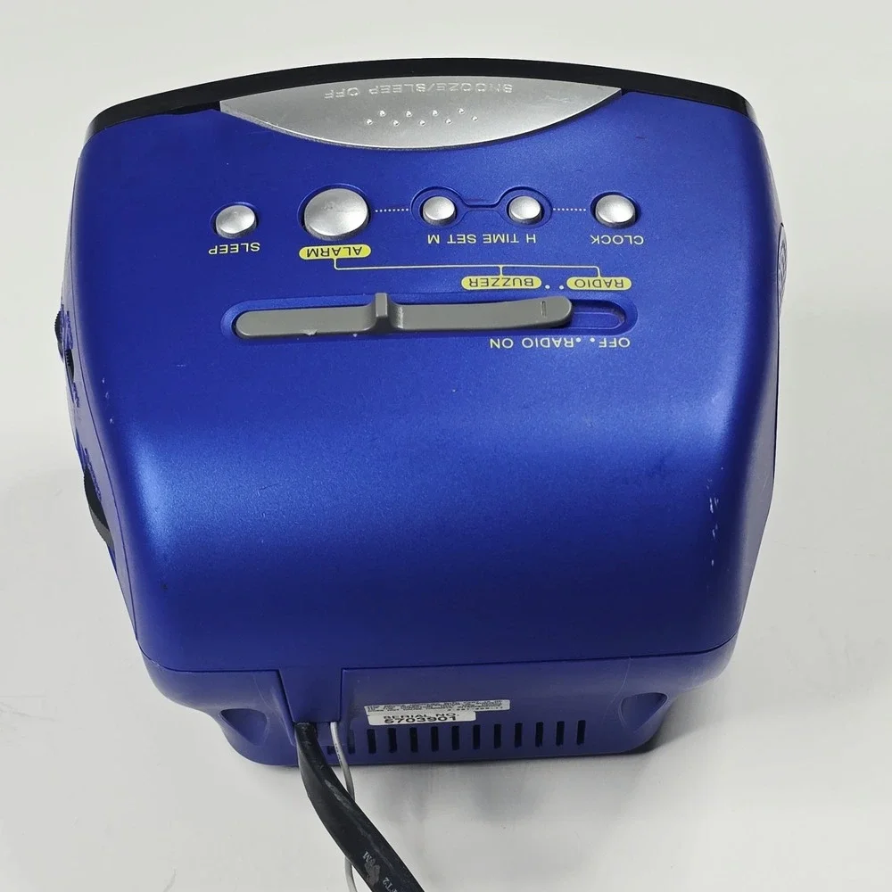 Vintage Sony ICF-C111 Dream Machine AM/FM Clock Radio Blue Alarm Snooze Tested